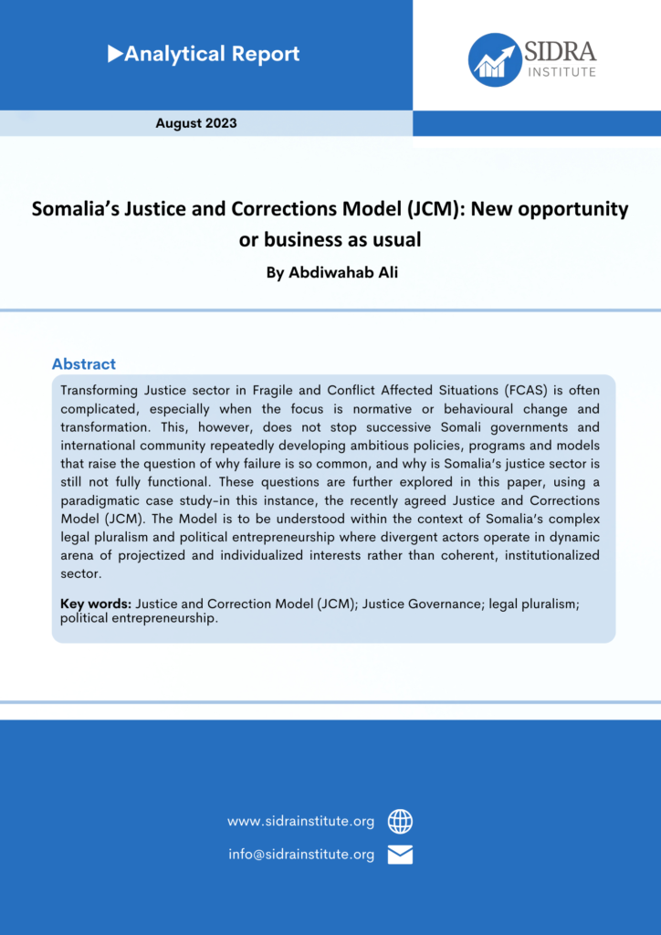 Somalia’s Justice and Corrections Model (JCM): New opportunity or business as usual
