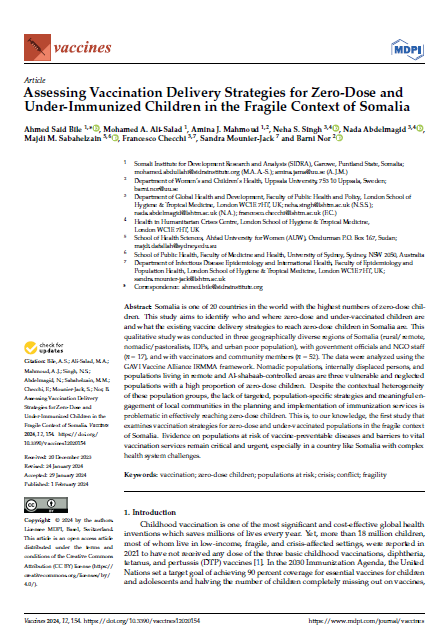 Assessing Vaccination Delivery Strategies for Zero-Dose and Under-Immunized Children in the Fragile Context of Somalia